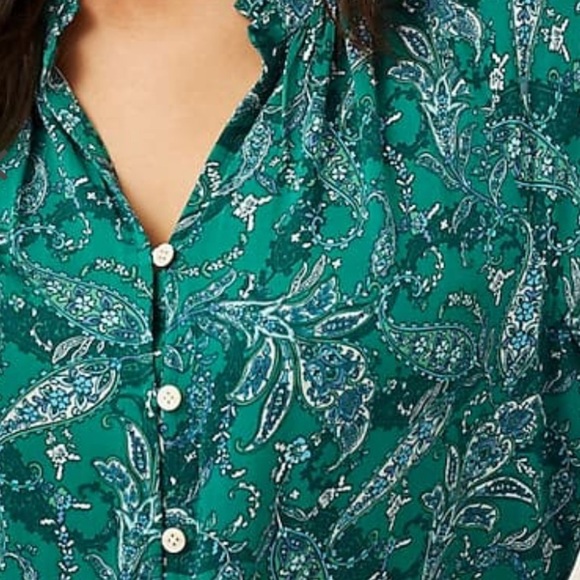 NWT J. Jill Teal Paisley Pullover Blouse SZ S - Picture 12 of 12